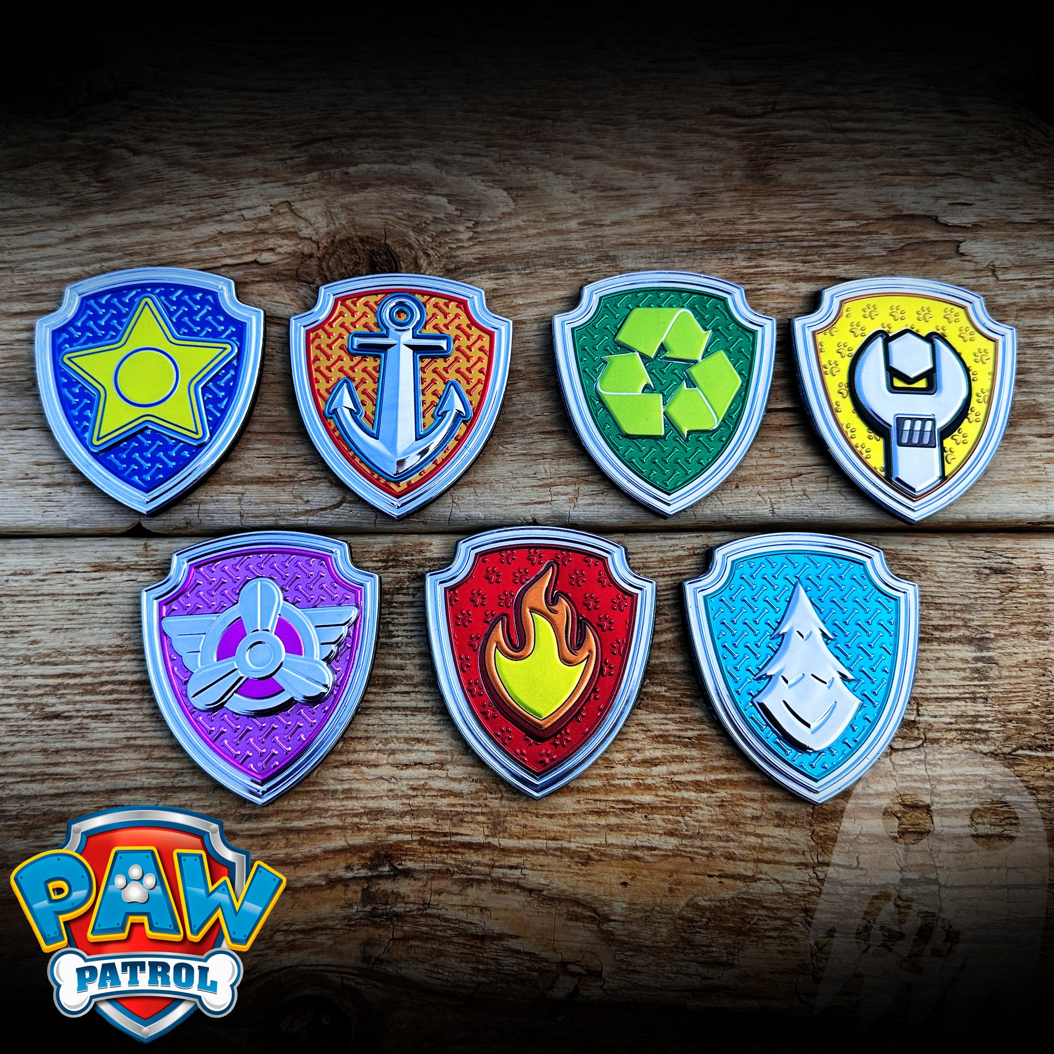 Paw Patrol Badges - FlexShield velcro back