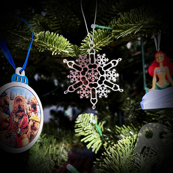 Penis Christmas Snowflake Ornament - Metal