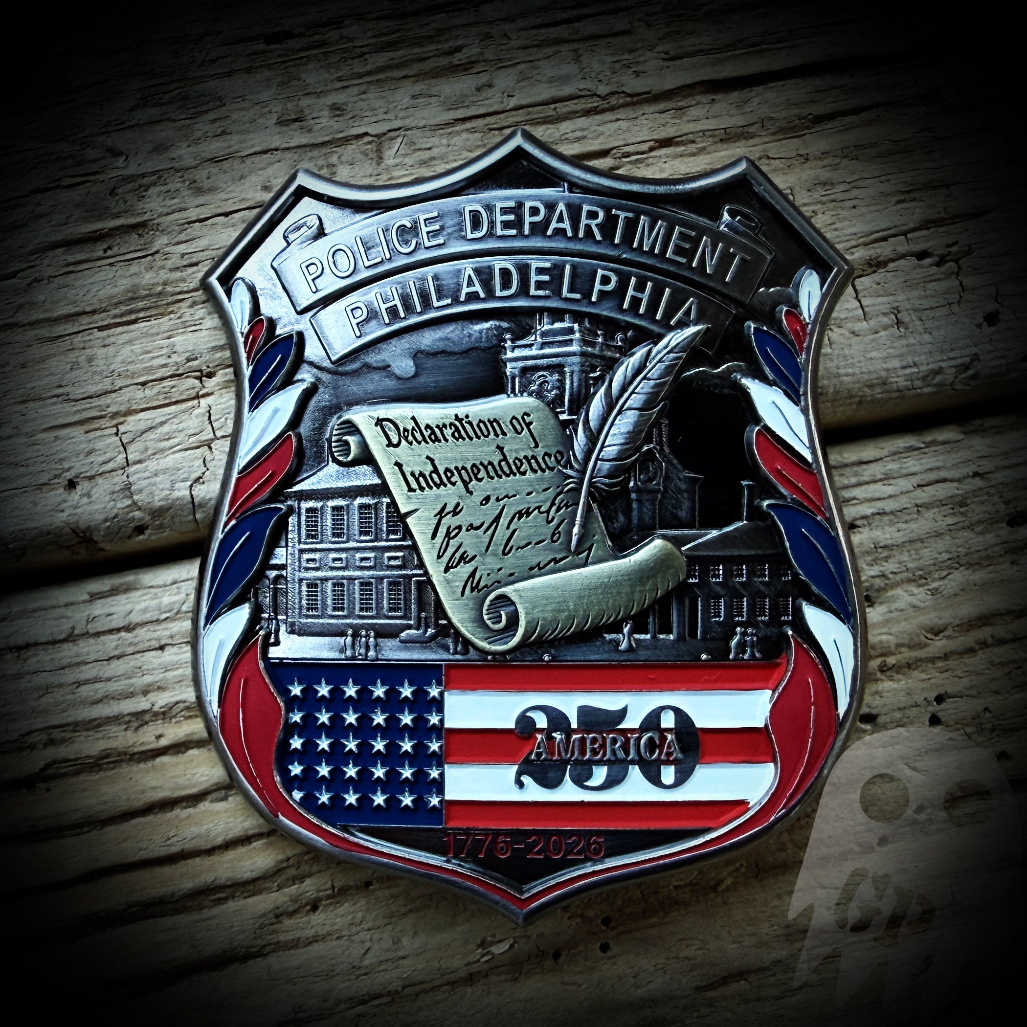 Badge America 250 - Philadelphia, PA PD Commemorative 250th Anniversary of America Badge