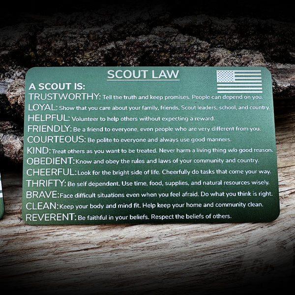 Boy Scouts Oath and Law Aluminum Card