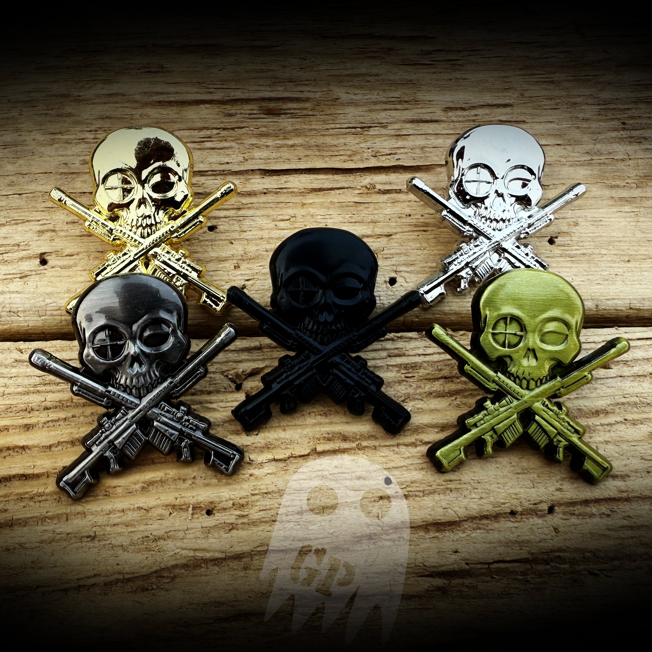 Skull Sniper Insignia Pin - Skull