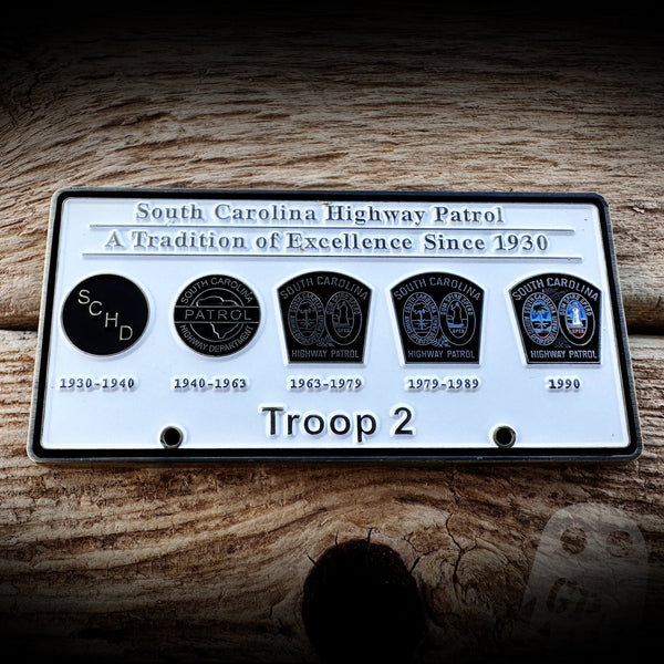 South Carolina Highway Patrol Troop 2 License Plate Coin
