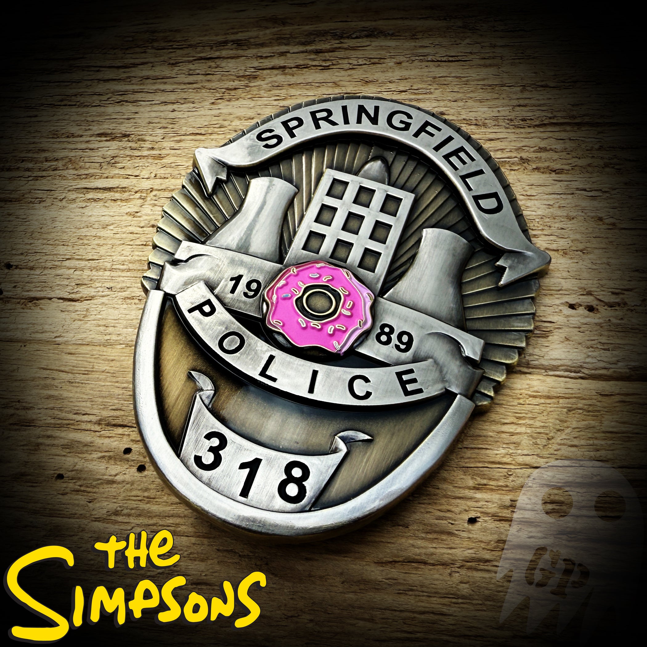 Simpson Springfield Pd BADGE - Springfield Police Department Badge - The Simpsons – GHOST PATCH