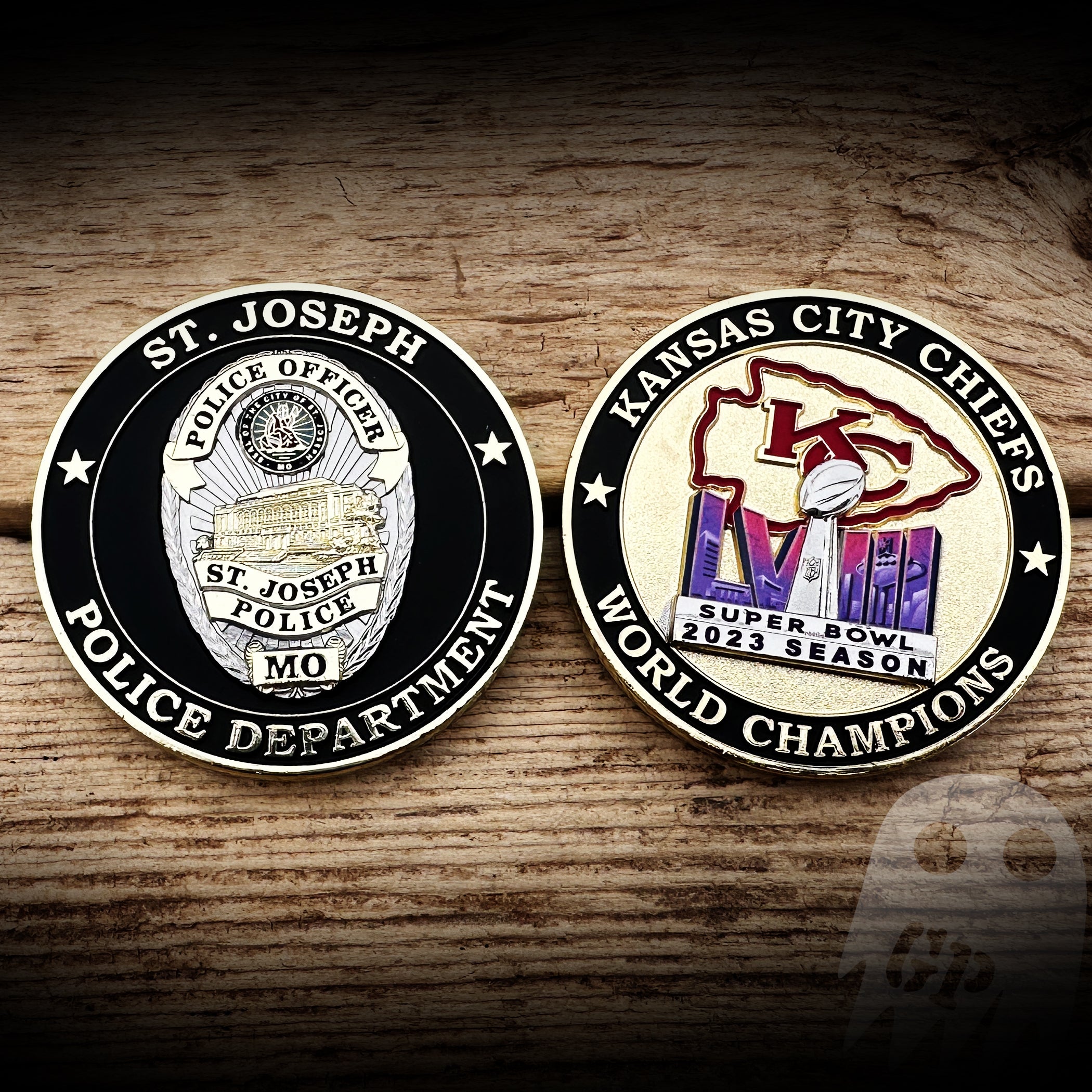 St. Joseph CHIEFS - St. Joseph, MO PD Chief's Super Bowl Coin