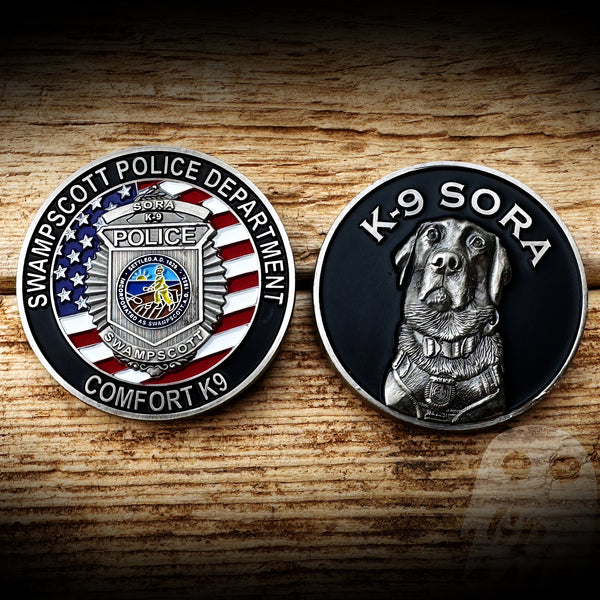 COIN - Swampscott, MA PD Comfort K9 Coin - Authentic