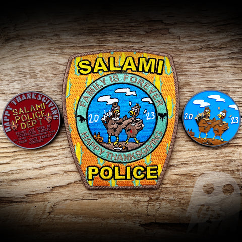THANKSGIVING - 2023 Thanksgiving Salami Mystery Patch & Coin Combo (You get both!) - LIMITED