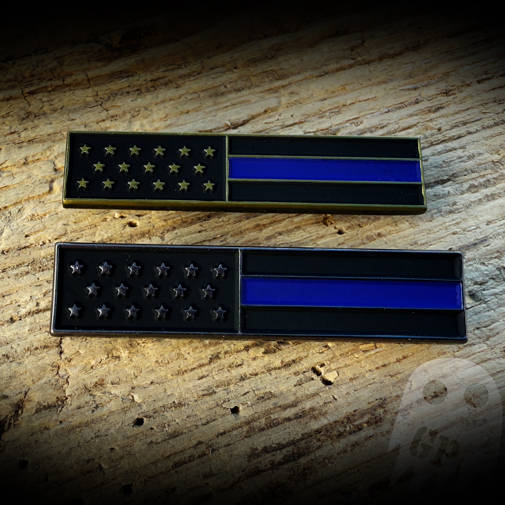 Blue - Thin BLUE Line American Flag Insignia Bar Pin