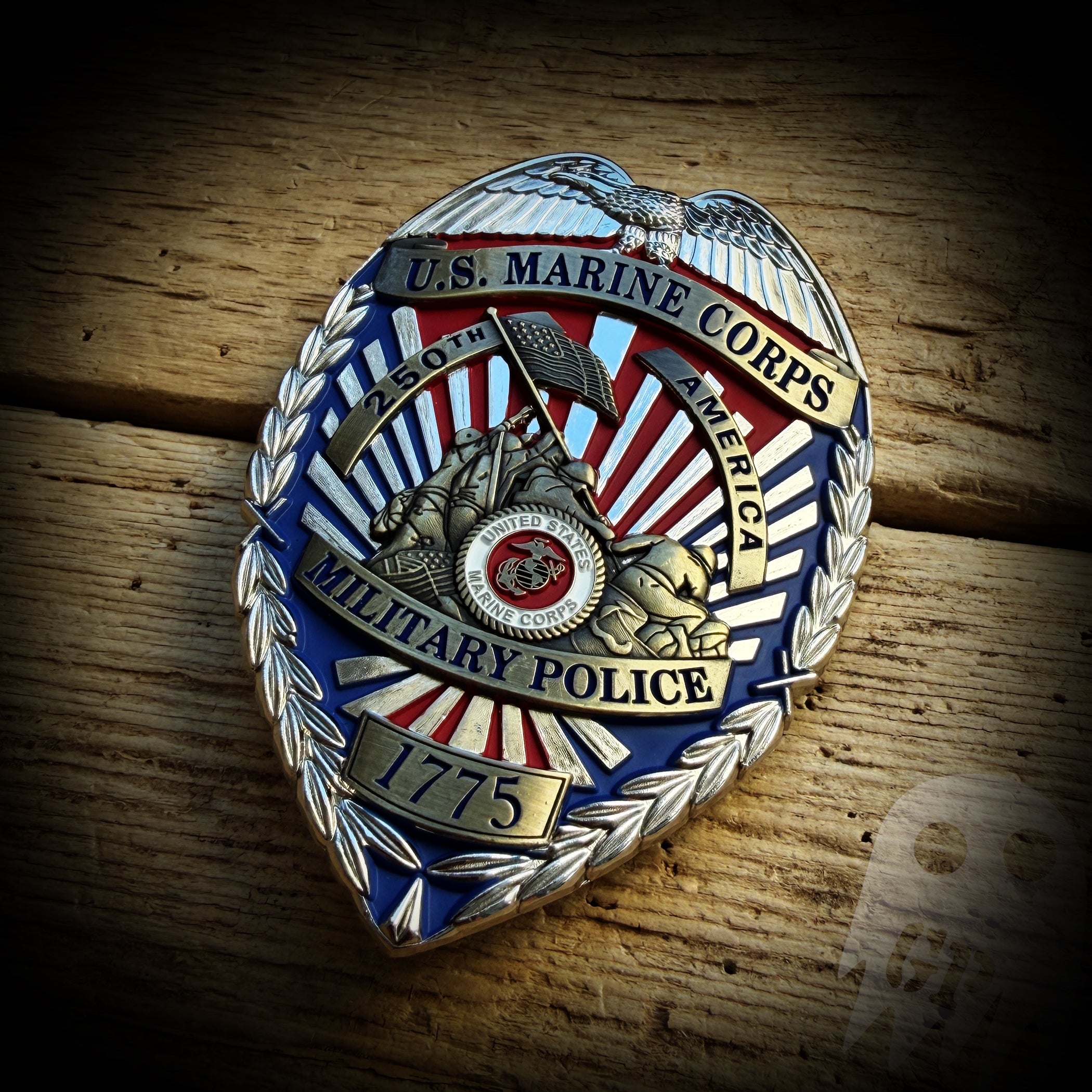 Badge 250th America - USMC Police Commemorative 250th Anniversary of America Badge