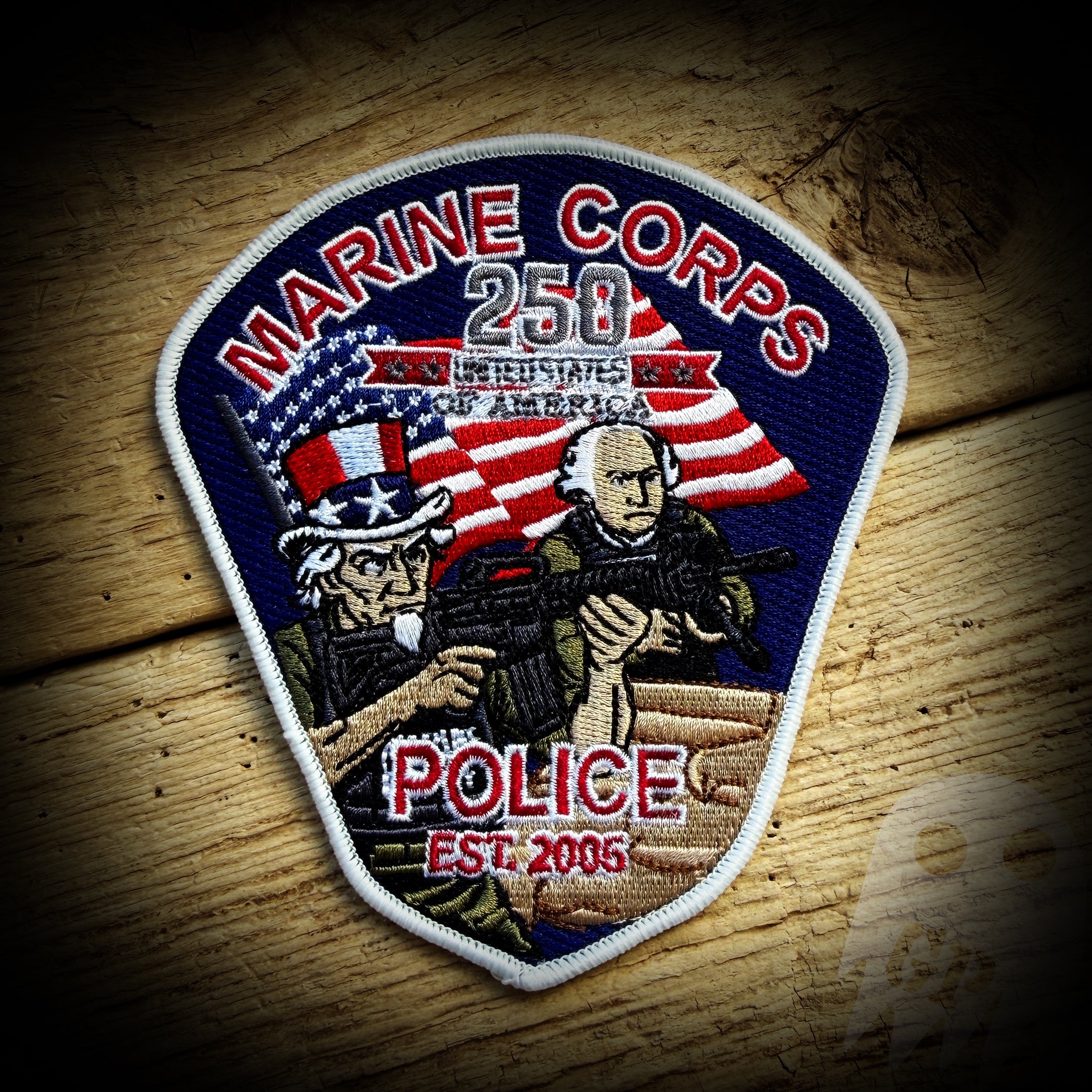 250th America PATCH - USMC Police 250th Anniversary of America Patch