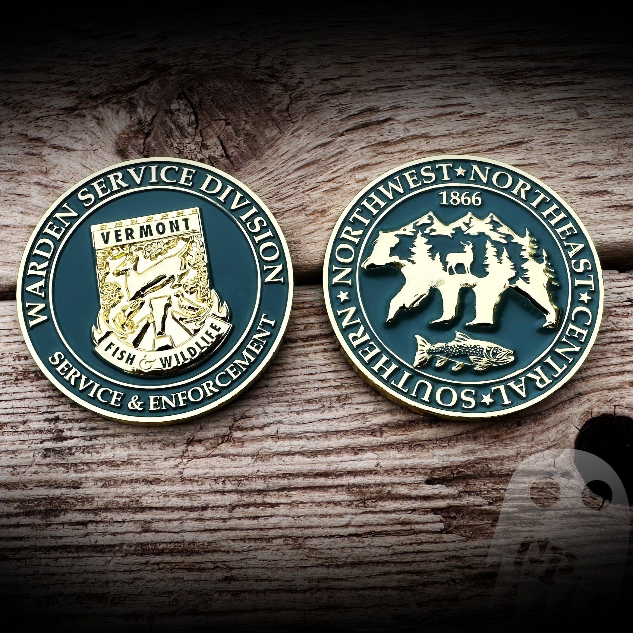 Vermont Fish & Wildlife Warden Service Division Coin