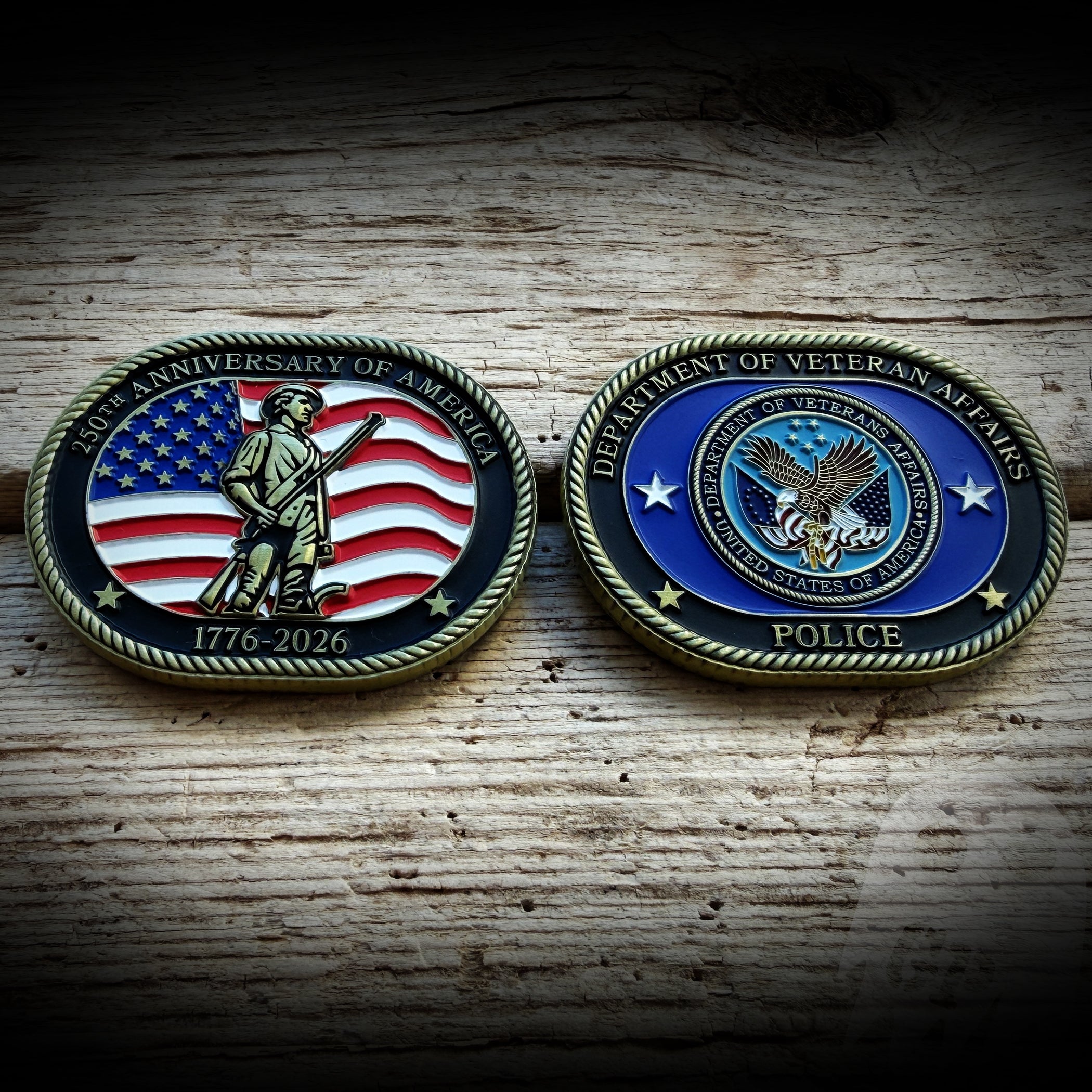 250th America COIN - Veteran's Affairs Police 250th Anniversary of America Coin
