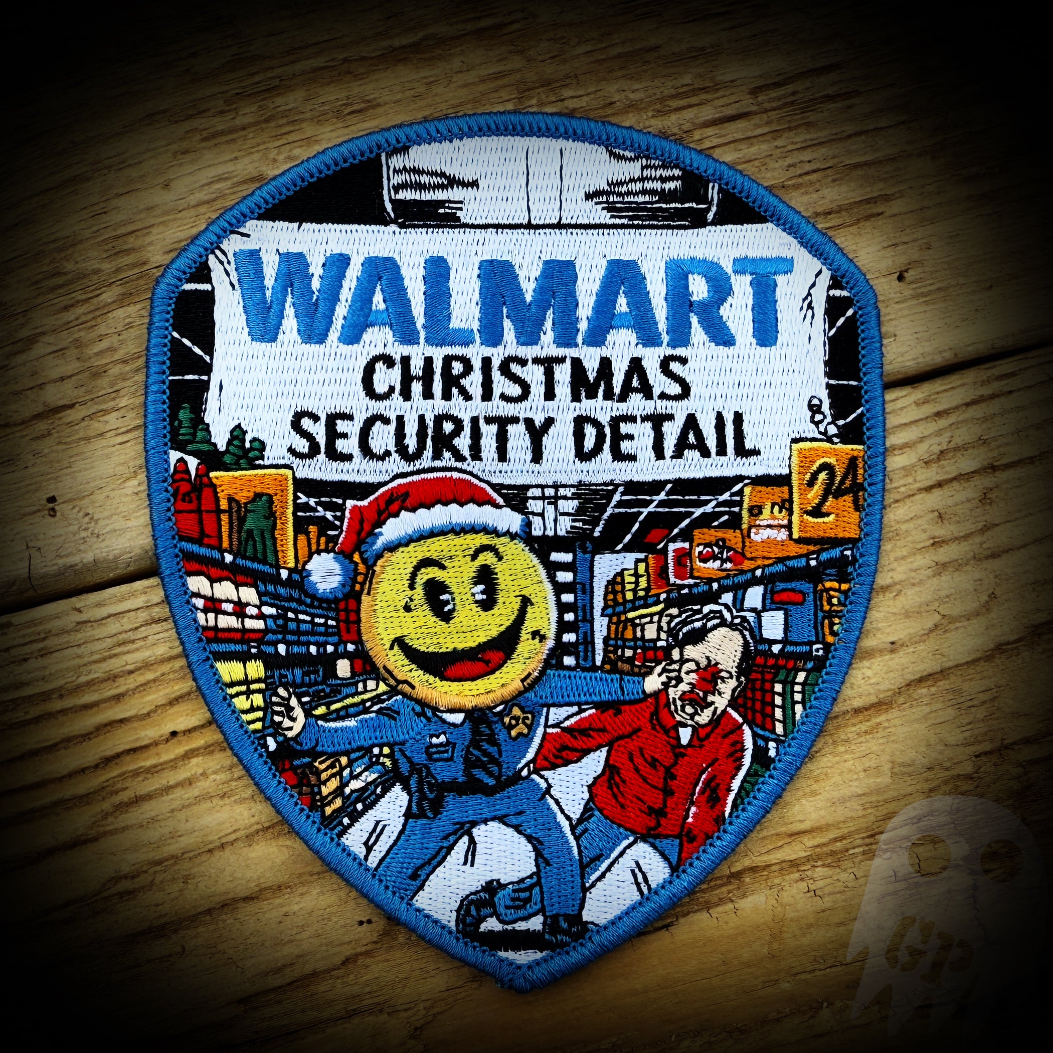 Walmart Christmas Police Security Detail Patch GHOST PATCH Walmart christmas police security detail patch ghost patch