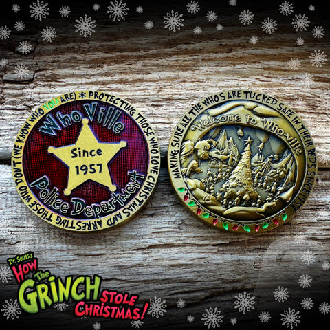 WhoVille Police Department Coin - The Grinch