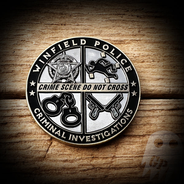 CID COIN - Winfield, IN PD Criminal Investigations Coin - Authentic
