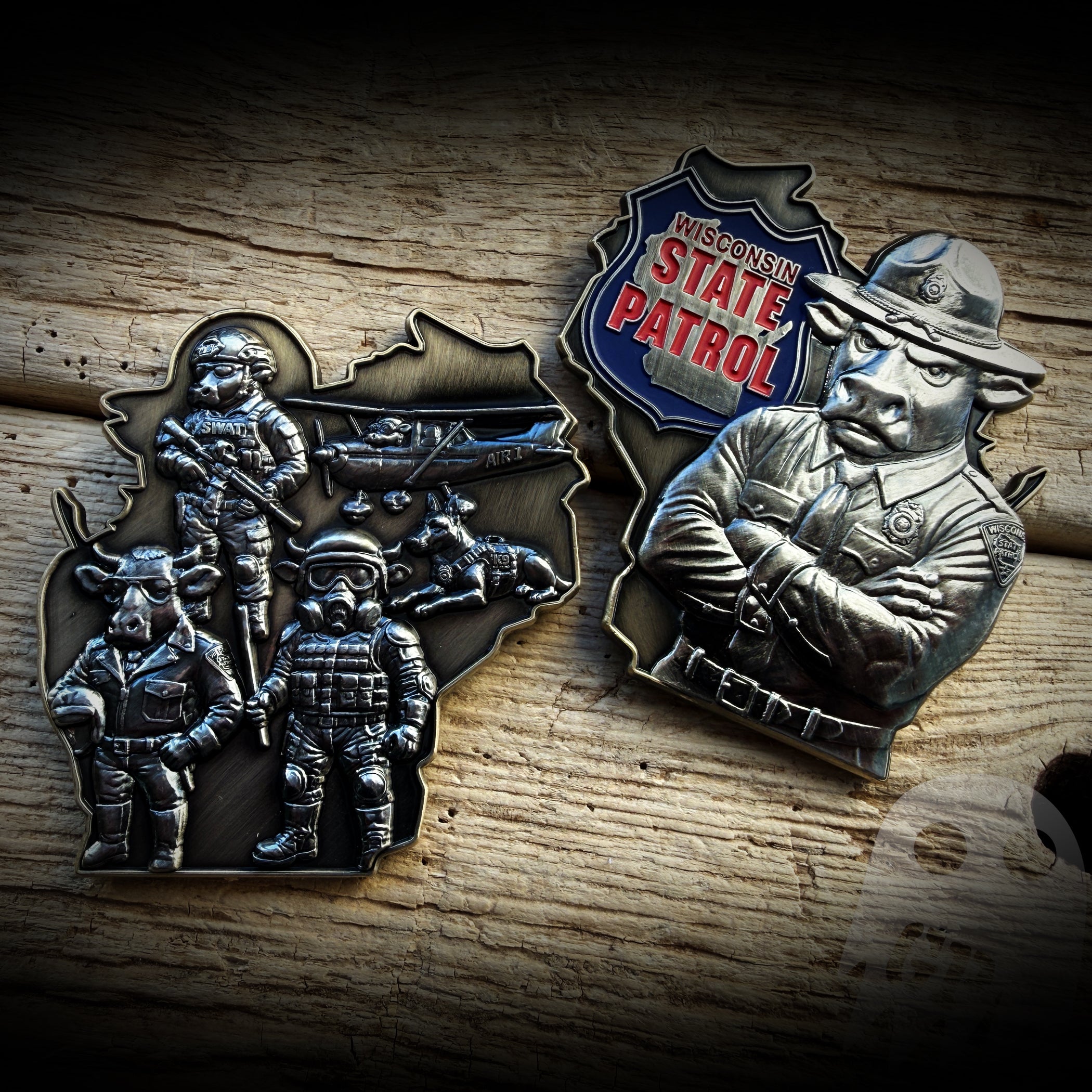 Wisconsin State Patrol Cow Multi Unit Coin