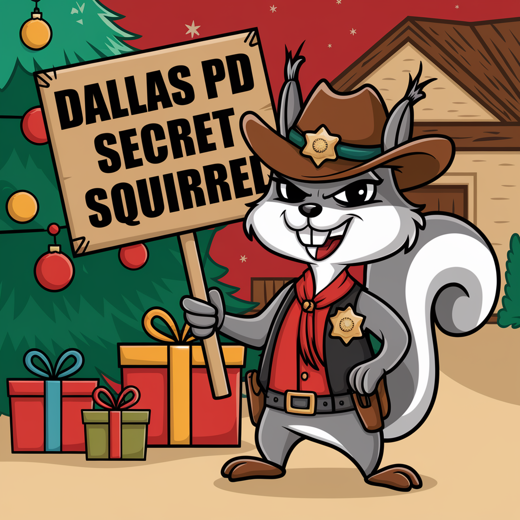 2023 CHRISTMAS - Dallas, TX Police Department 2023 Christmas SECRET SQUIRREL Patch (NOT THE PHOTO SHOWN)