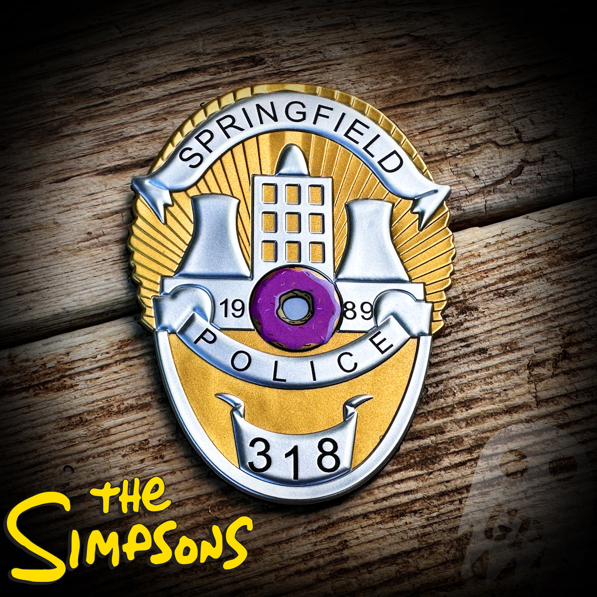 Simpson Springfield Pd BADGE - Springfield Police Department Badge - The Simpsons – GHOST PATCH