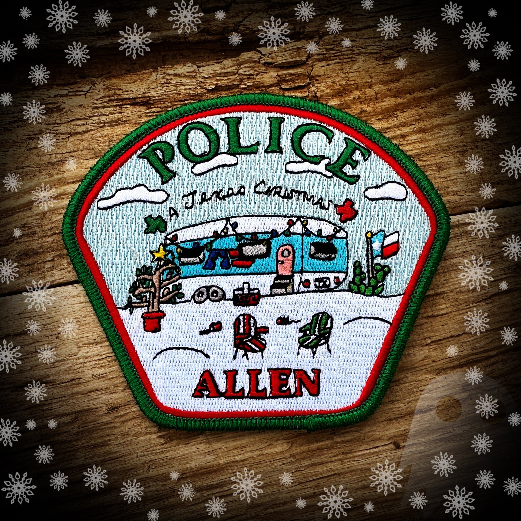 Allen, TX PD 2022 Christmas Patch Authentic and limited! A TEXAS C