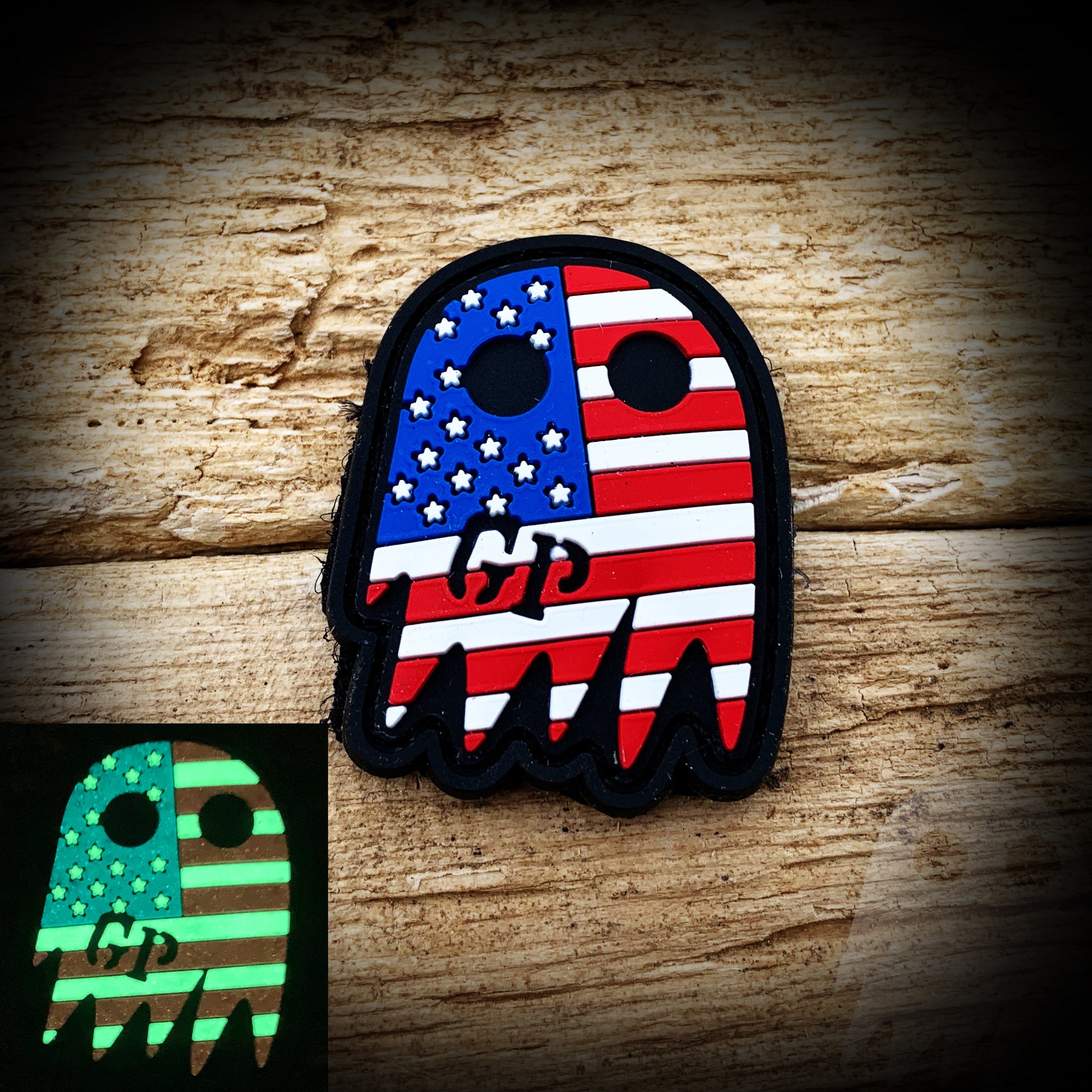 Patriotic Boomer PVC Ranger Eye GLOW IN THE DARK – GHOST PATCH