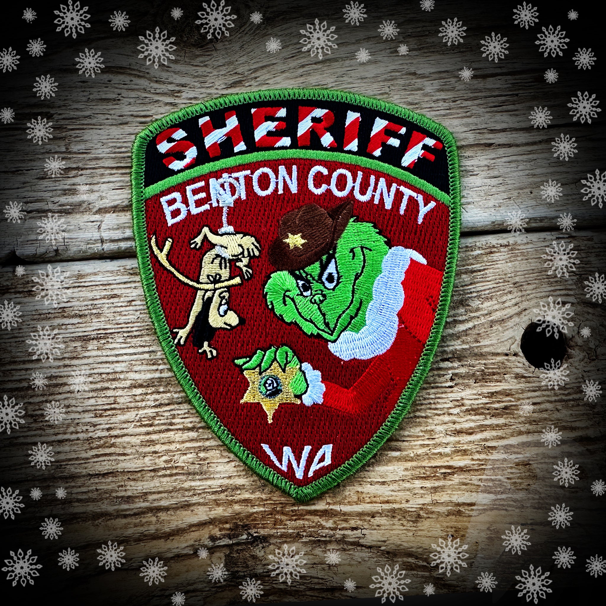 Benton County, WA Sheriff's Officer 2022 Christmas Patch - Authentic and limited!