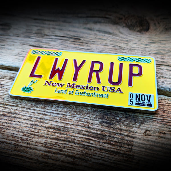 LWYRUP - Better Call Saul / Breaking Bad License Plate Auto Badge