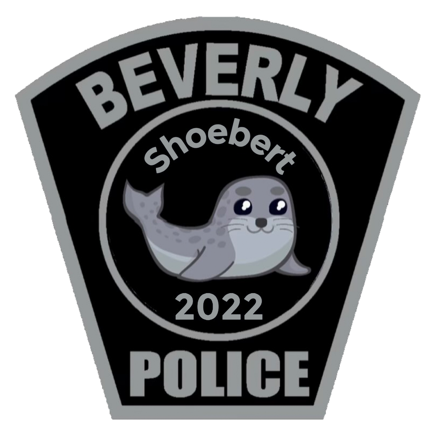 Beverly, MA PD Shoebert DECAL GHOST PATCH
