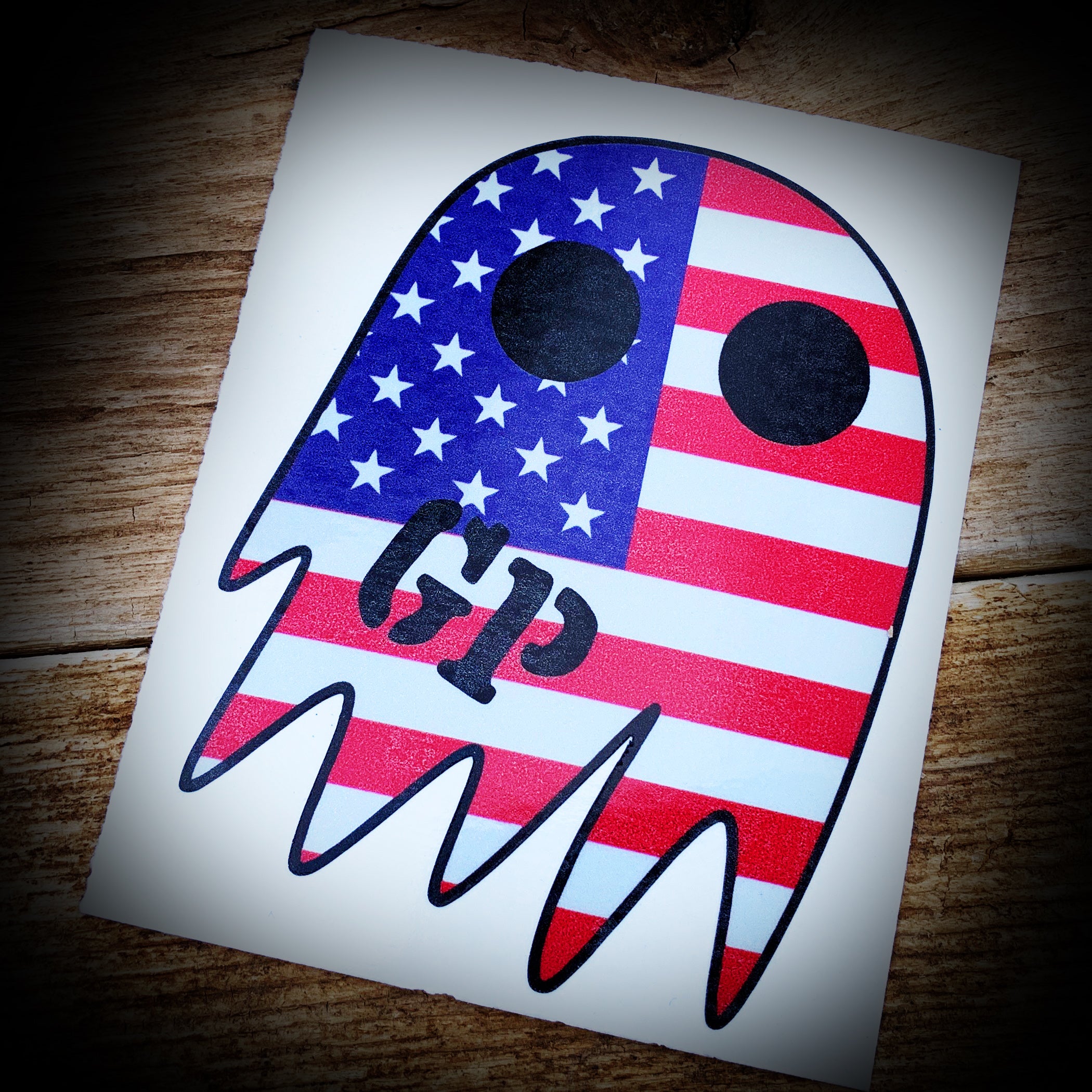 Reflective Patriotic Boomer Vinyl Decal - 4"