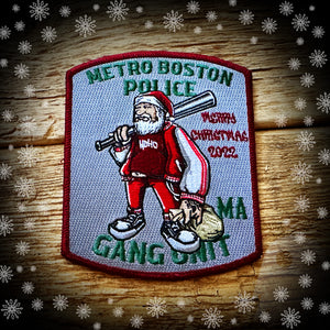 Boston Metro Police Gang Unit 2022 Christmas Patch - Limited HO HO HO