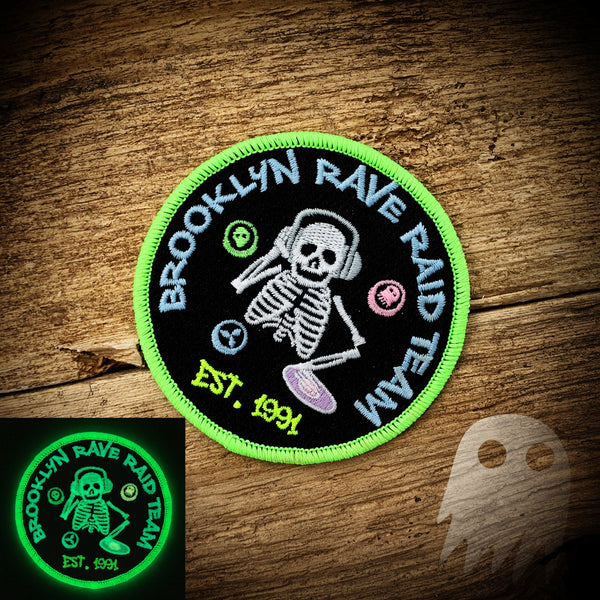 Brooklyn Rave Raid Team unit patch - GLOW in the dark