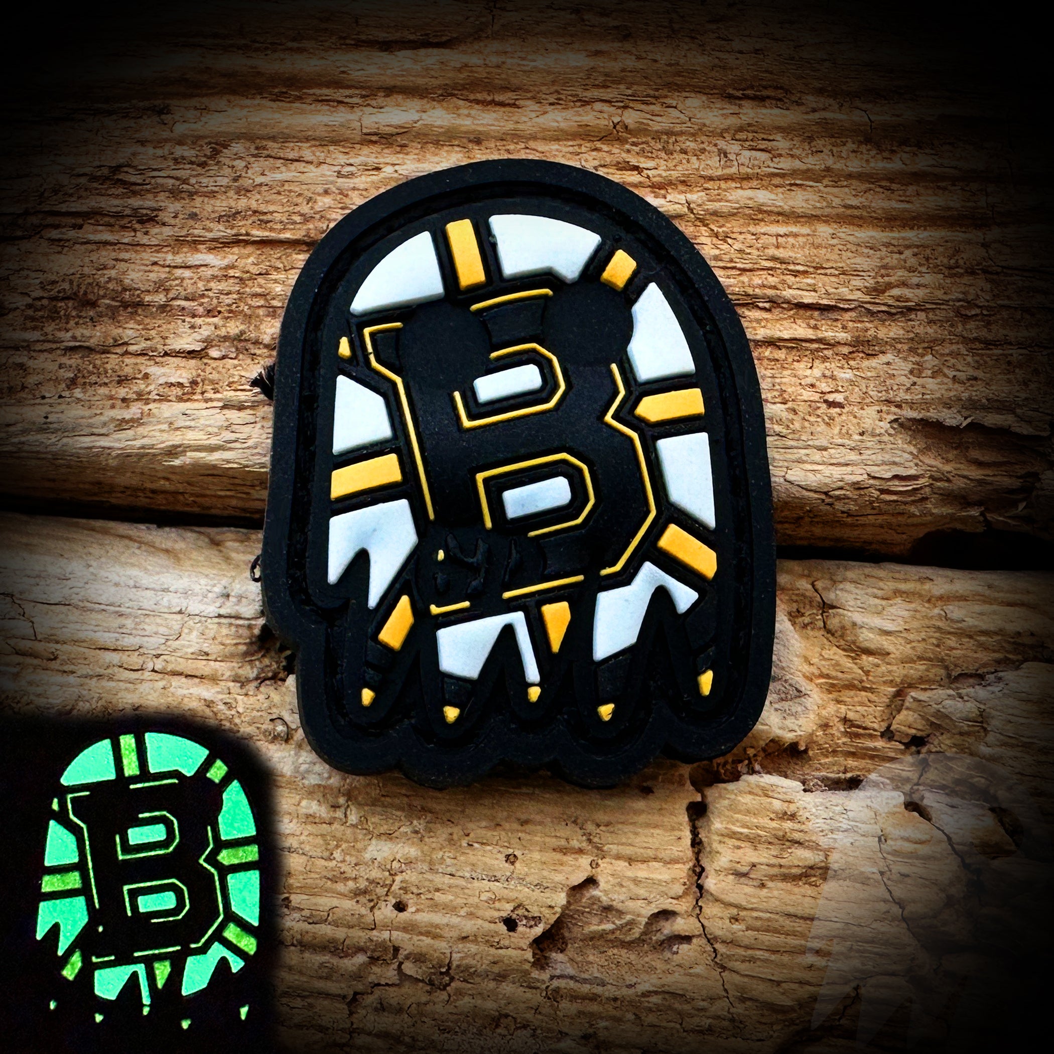 Boston Yellow & Gold Bear Hockey Team Boomer - Glow in the dark - HOCKEY