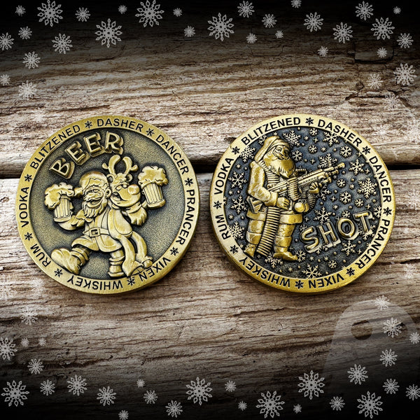 Christmas Drink Decision Coin