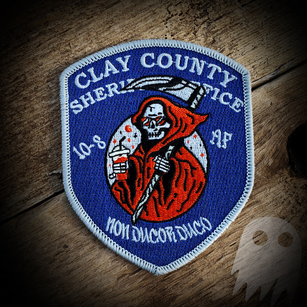Authentic - Clay County FL Sheriff's Office 10-8 shift patch GLOW IN THE DARK