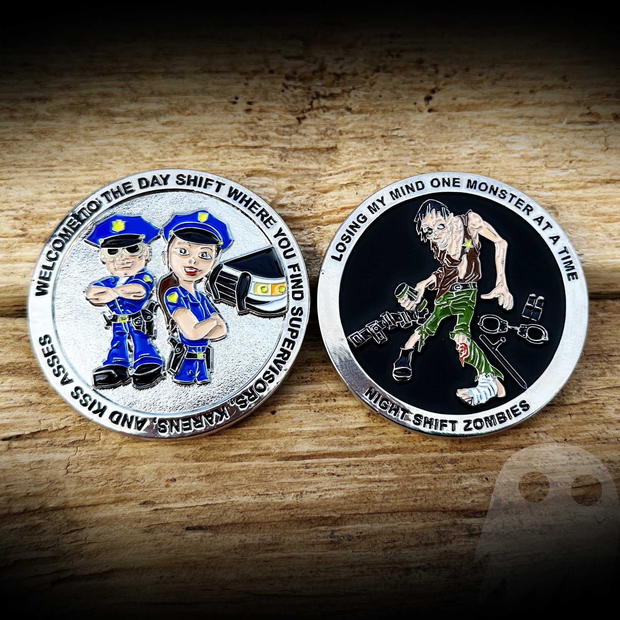 Day Shift and Night Shift Police Coin