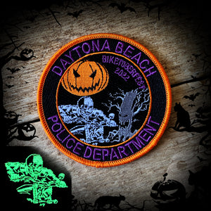 Daytona Beach Police 2022 Halloween Biketoberfest Patch - Glows in the dark and limited!