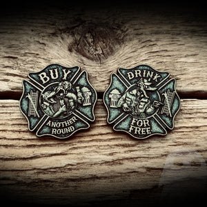 Fire Department Group Drink Coin
