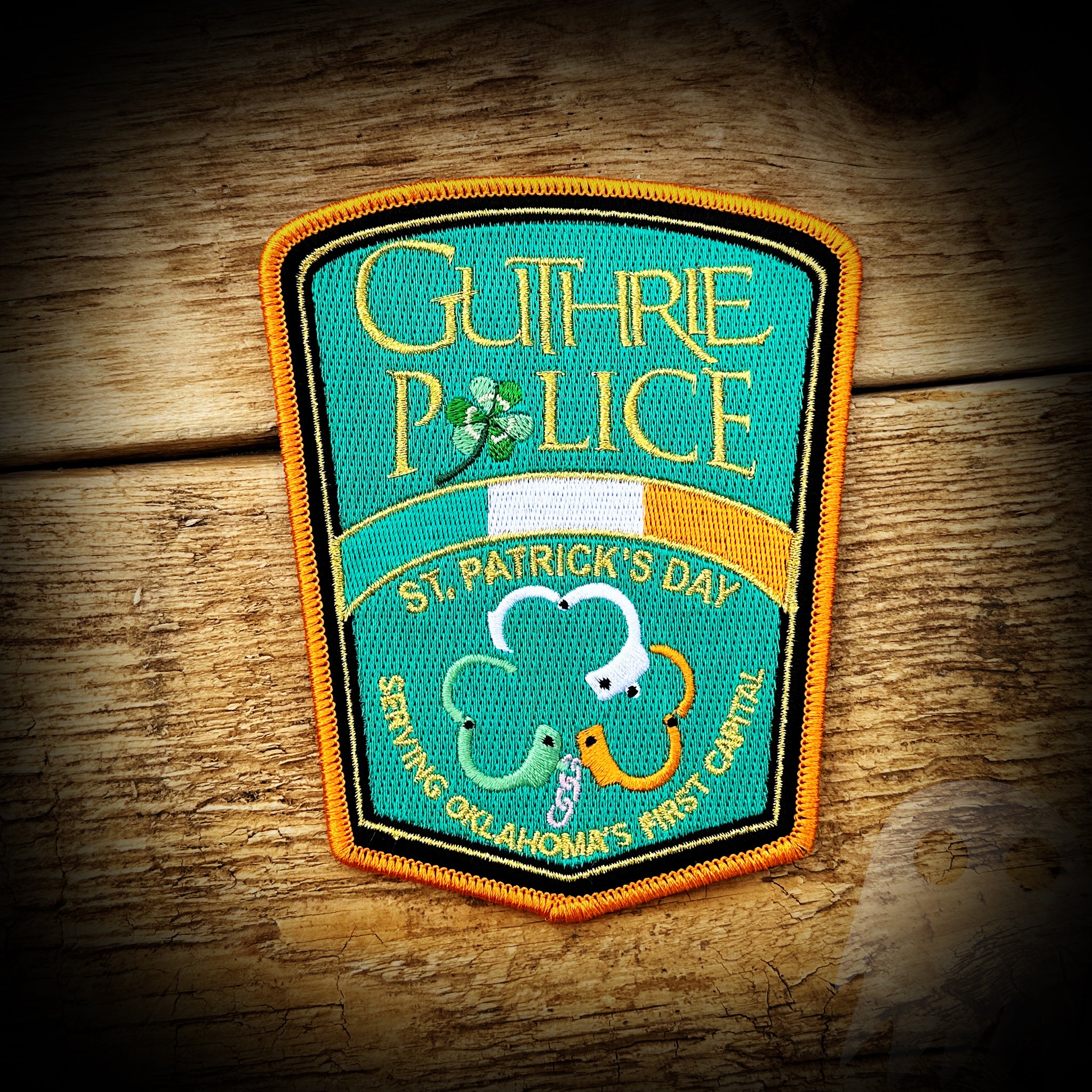 Guthrie, OK Police Department 2023 St. Patrick's Day Patch - LIMITED AUTHENTIC