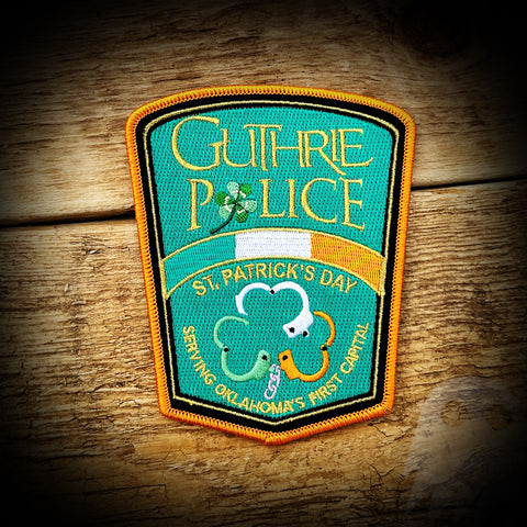 Guthrie, OK Police Department 2023 St. Patrick's Day Patch - LIMITED AUTHENTIC