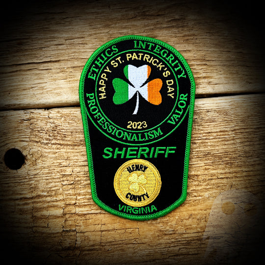 Henry County, VA Sheriff's Office 2023 St. Patrick's Day Patch LIMIT