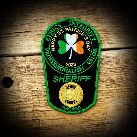 Henry County, VA Sheriff's Office 2023 St. Patrick's Day Patch - LIMITED AUTHENTIC