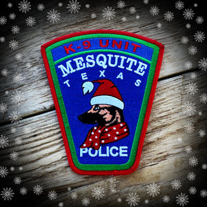 Mesquite, TX Police Department K9 Unit 2022 Christmas Patch - Authentic LIMITED