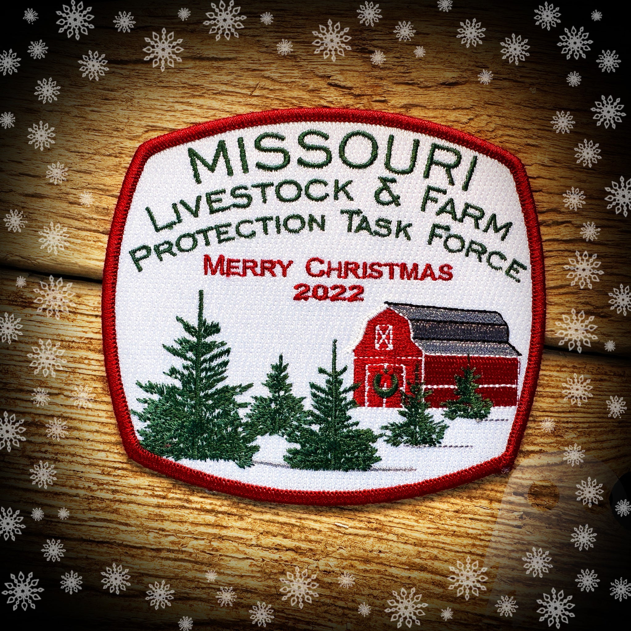 Missouri Livestock and Farm Protection Police Task Force 2022 Christmas Patch - Authentic - Limited - INDIVIDUALLY NUMBERED