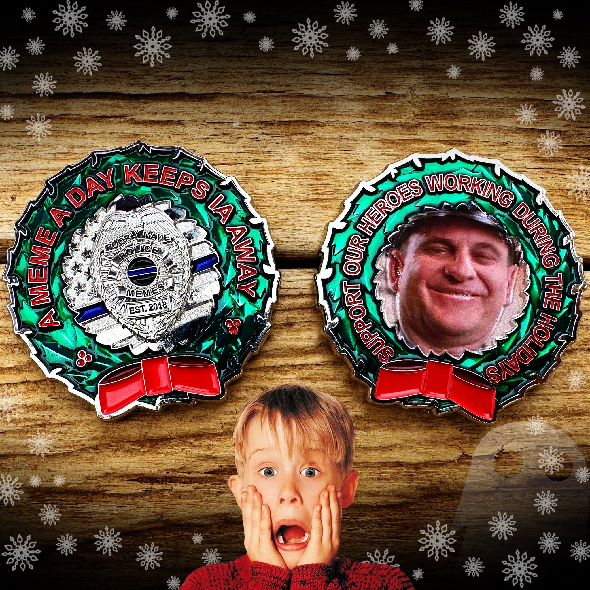 Official Poorly Made Police Memes 2022 Christmas Coin