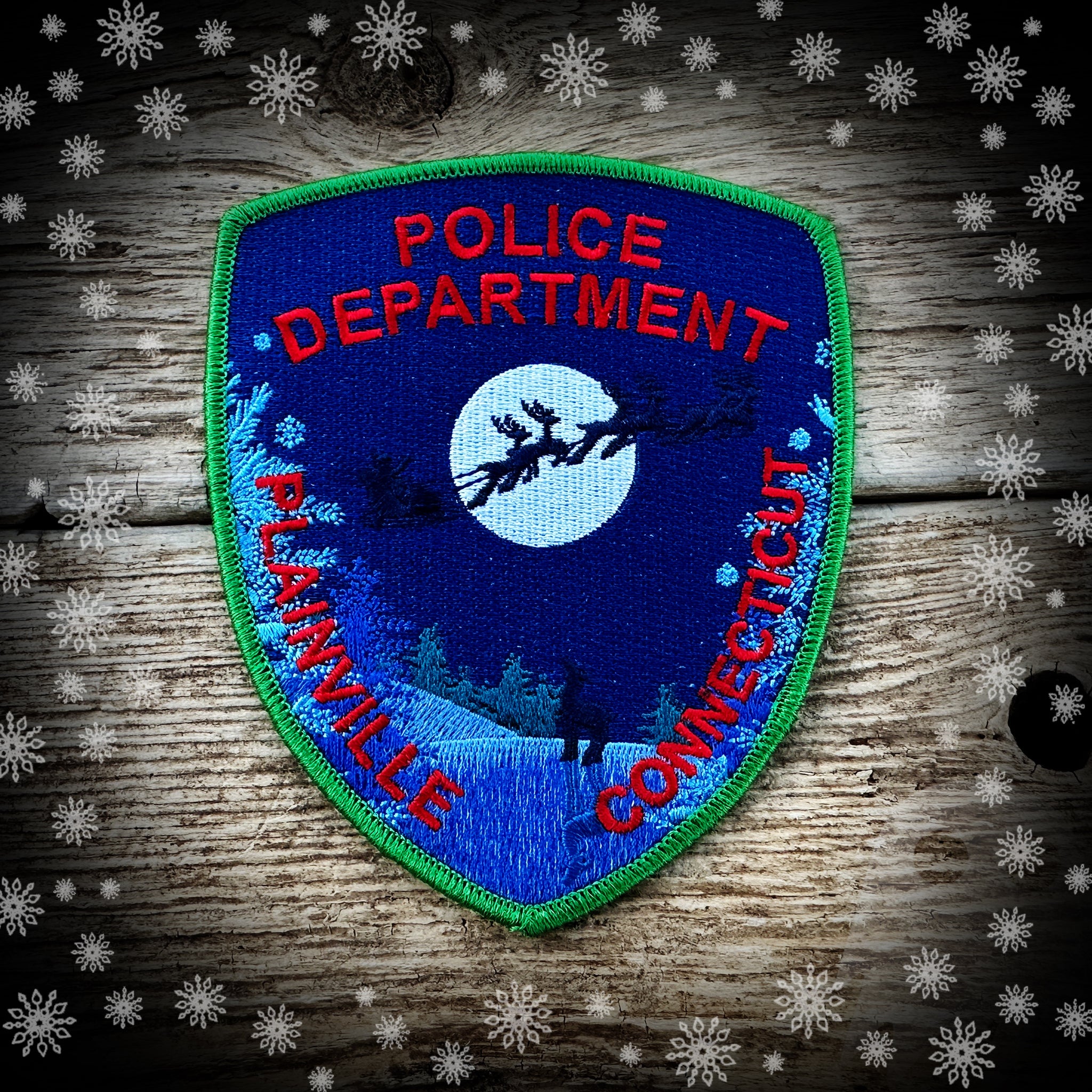Plainville, CT PD 2022 Christmas Patch - Authentic and limited! HO HO HO