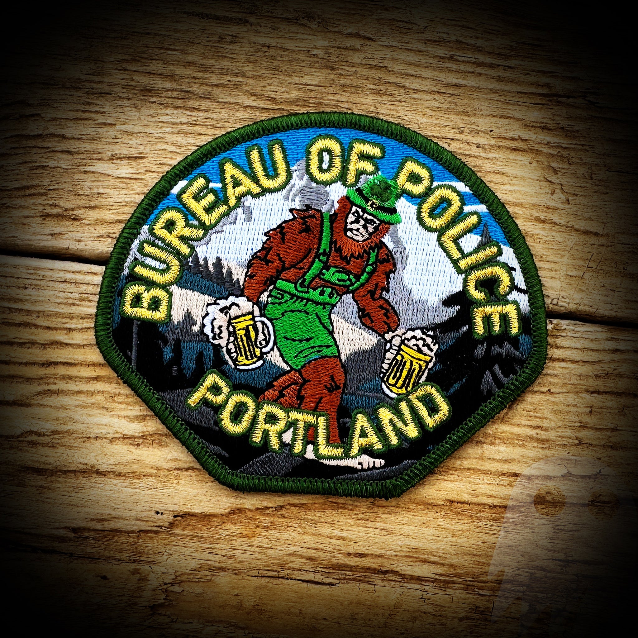 BIG FOOT Portland, OR Police Department 2023 St. Patrick's Day Patch - LIMITED AUTHENTIC BIG FOOT