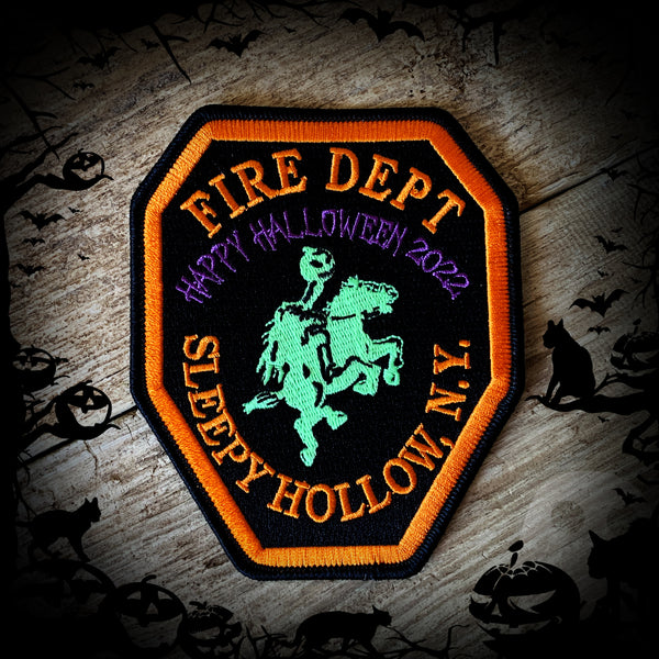 Sleepy Hollow, NY Fire Department 2022 Halloween Patch - LIMITED AUTHENTIC - Glow in the dark! FIRE FIRE FIRE