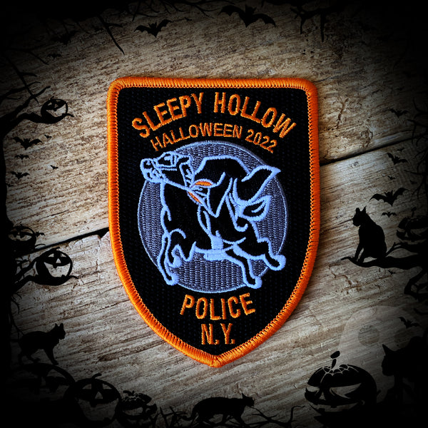 Sleepy Hollow, NY Police Department 2022 Halloween Patch - LIMITED AUTHENTIC -Glows in the dark! POLICE POLICE POLICE
