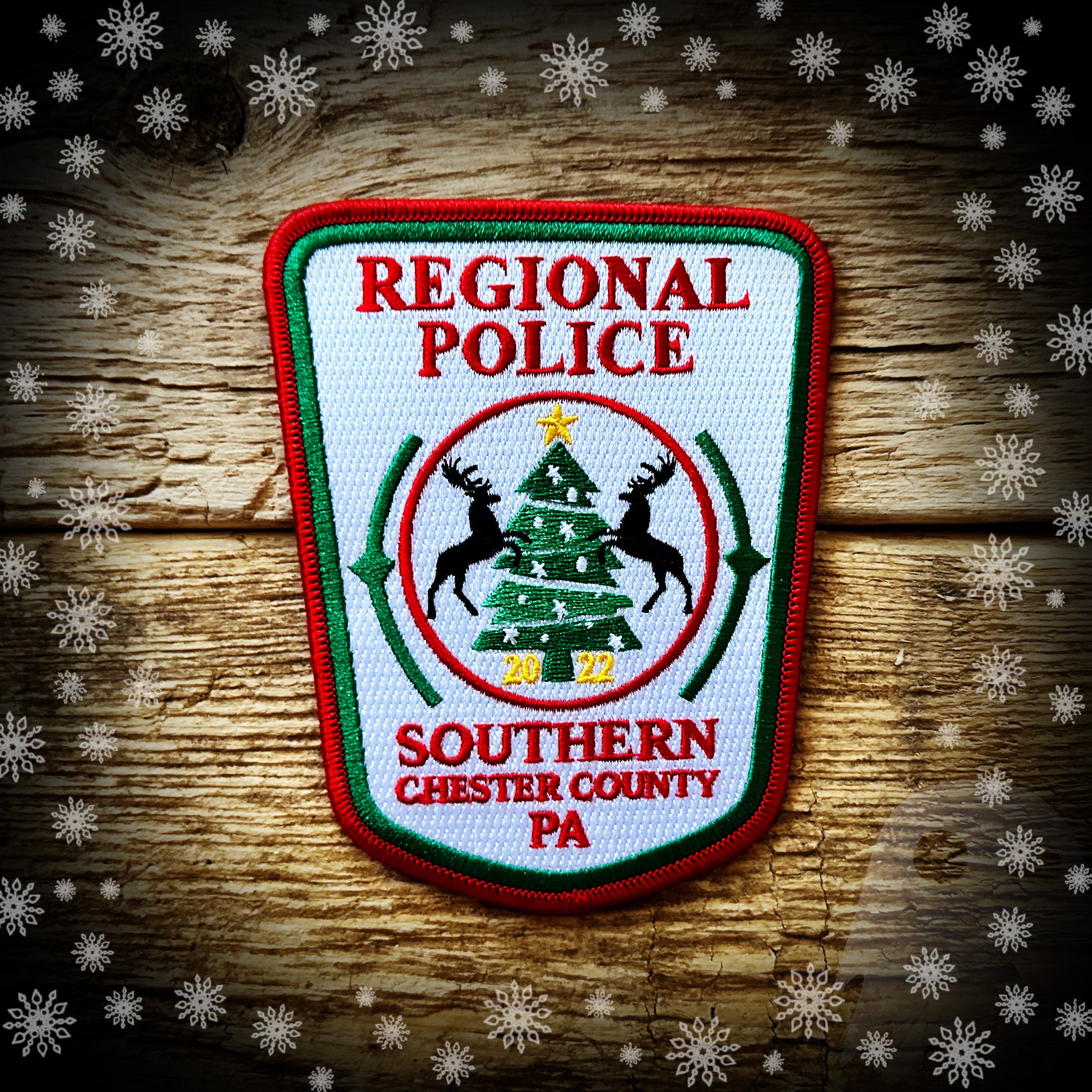 Southern Chester Count PA Regional Police - 2022 Christmas Patch - Authentic HOHOHO