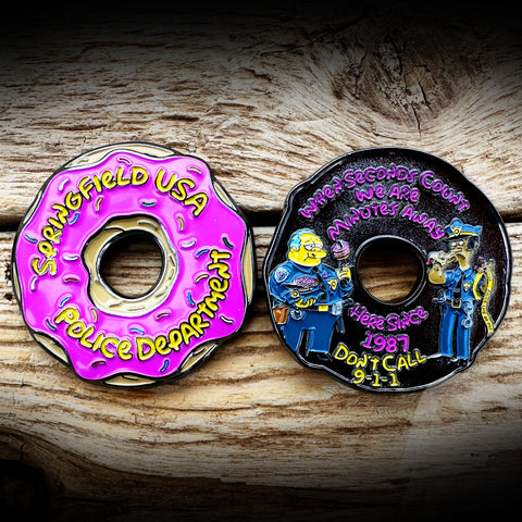 CHALLENGE COIN - Springfield USA Police - The Simpsons CHALLENGE COIN
