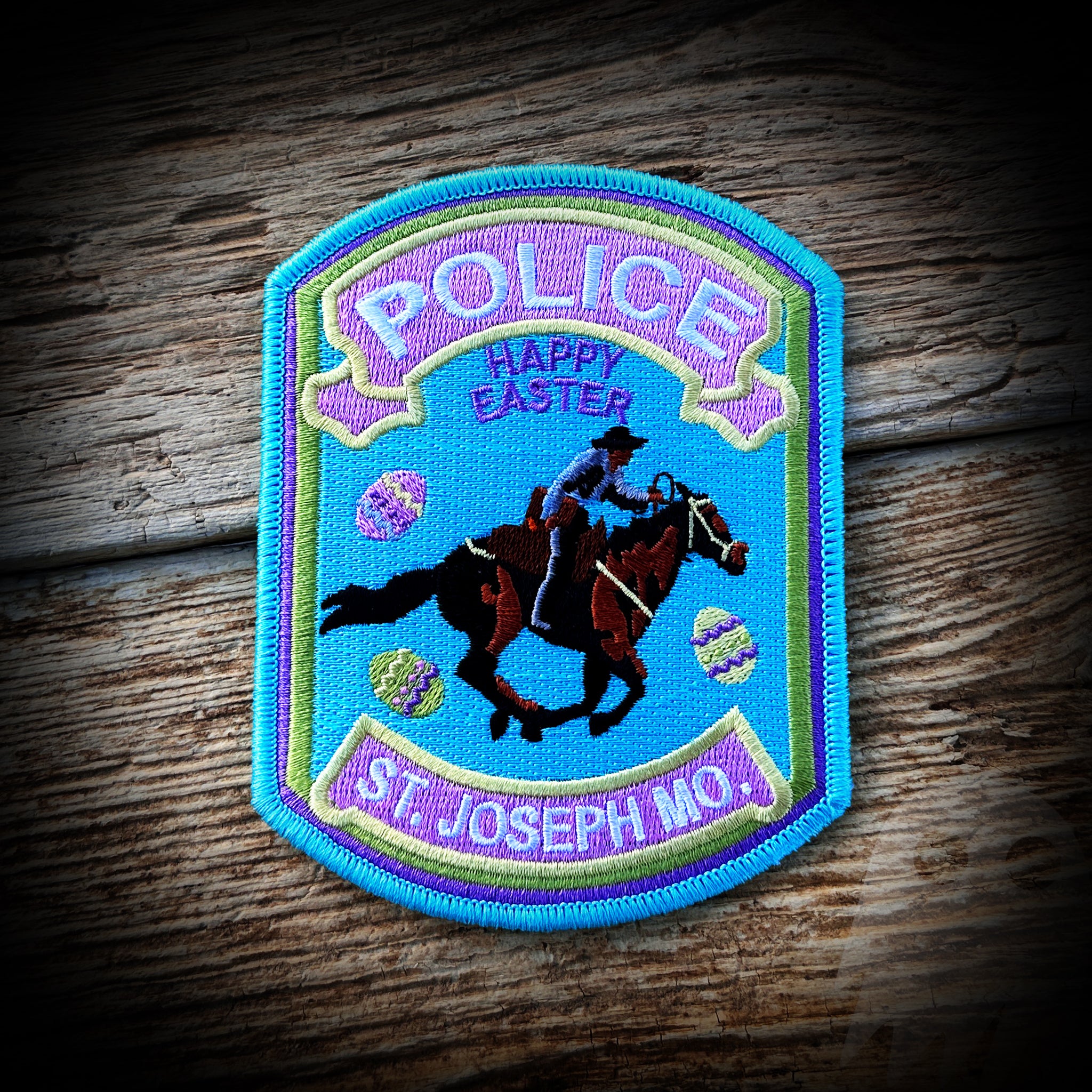 EASTER ORIGINAL - St. Joseph, MO Police Department 2023 Easter Traditional Patch - LIMITED AUTHENTIC