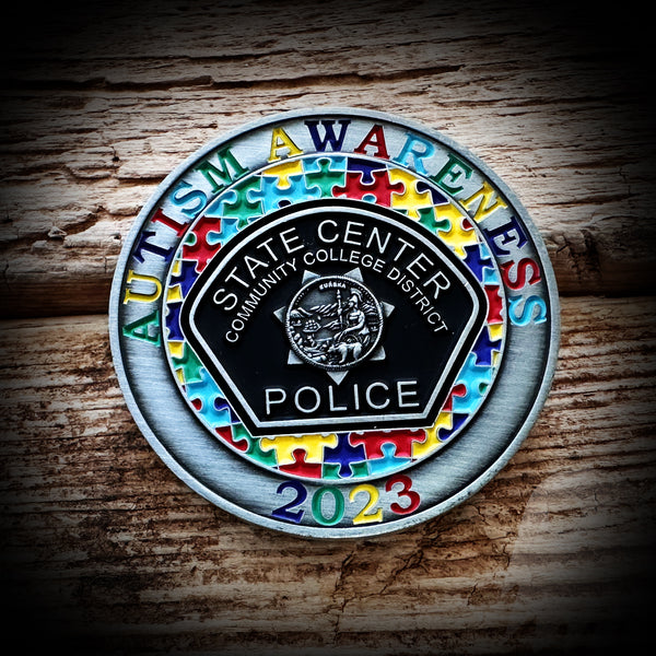 State Center Community College District PD - Autism Awareness Coin - Authentic